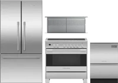 4 Piece Package Includes Refrigerator, Range, Hood And Dishwasher